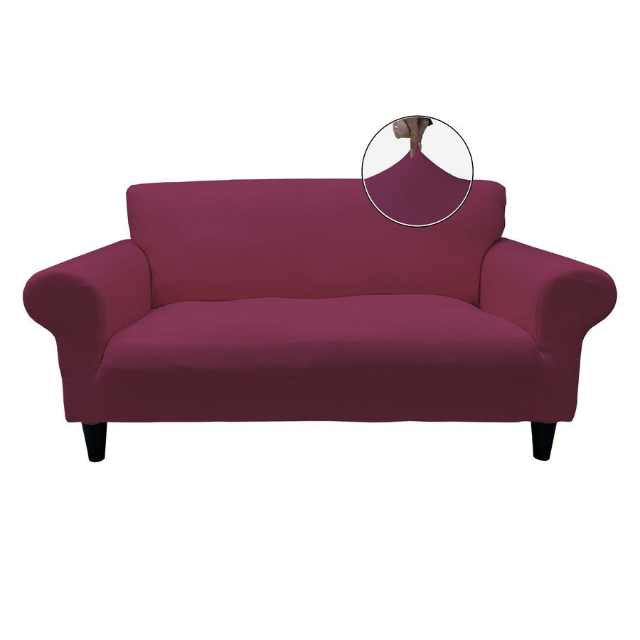 Honeycomb Fabric Loveseat Couch Cover Rose Color