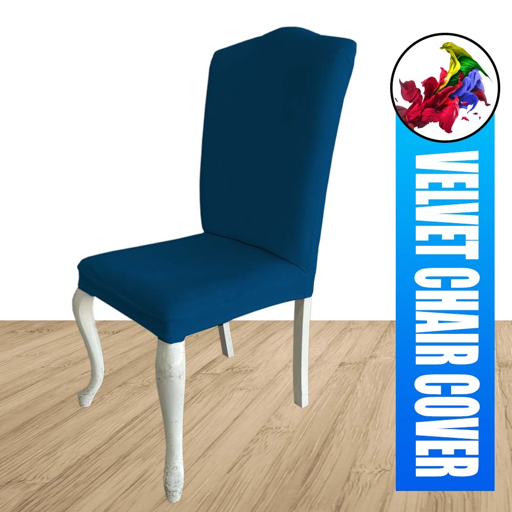 Our Velvet Fabric Avangarde Chair Covers Deep Teal Color