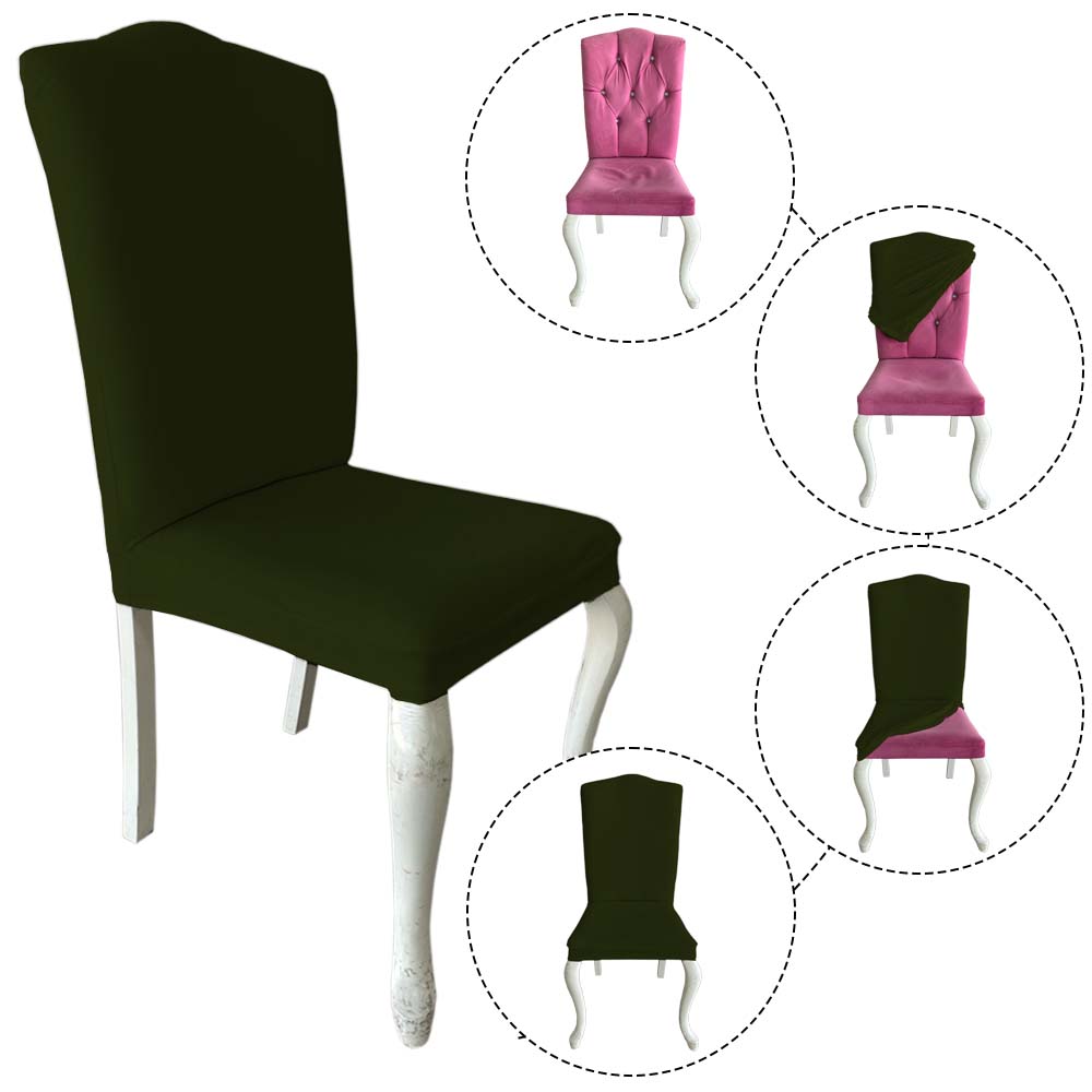 Our Velvet Fabric Avangarde Chair Covers Khaki Color