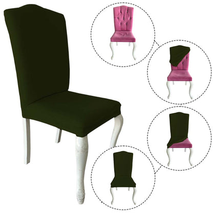 Our Velvet Fabric Avangarde Chair Covers Khaki Color