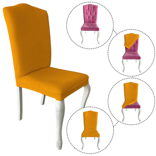 Our Velvet Fabric Avangarde Chair Covers Mustard Color