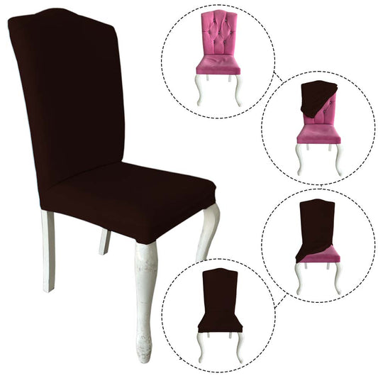 Our Velvet Fabric Avangarde Chair Covers Brown Color