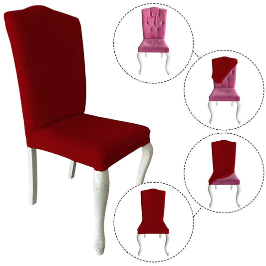 Our Velvet Fabric Avangarde Chair Covers Red Color