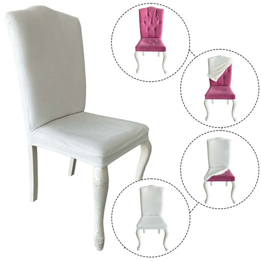 Our Velvet Fabric Avangarde Chair Covers Cream Color