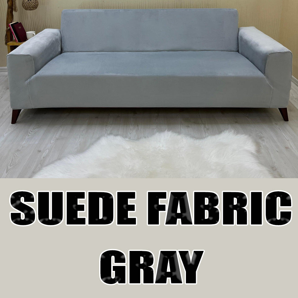 Our Suede Fabric Sofa Cover Gray Color