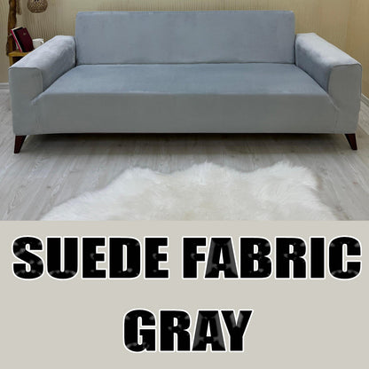 Our Suede Fabric Sofa Cover Gray Color
