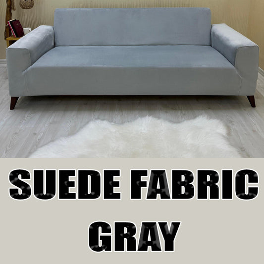 Our Suede Fabric Sofa Cover Gray Color