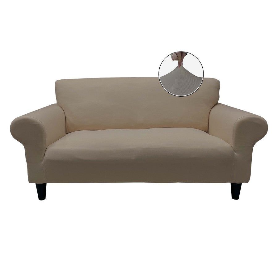 Honeycomb Fabric Loveseat Couch Cover Mink Color