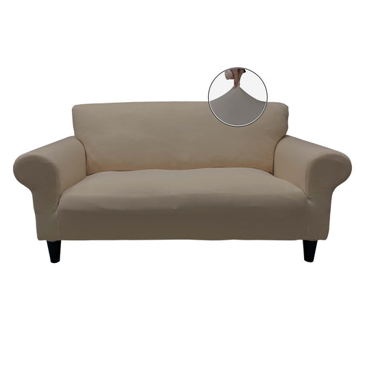 Honeycomb Fabric Loveseat Couch Cover Mink Color