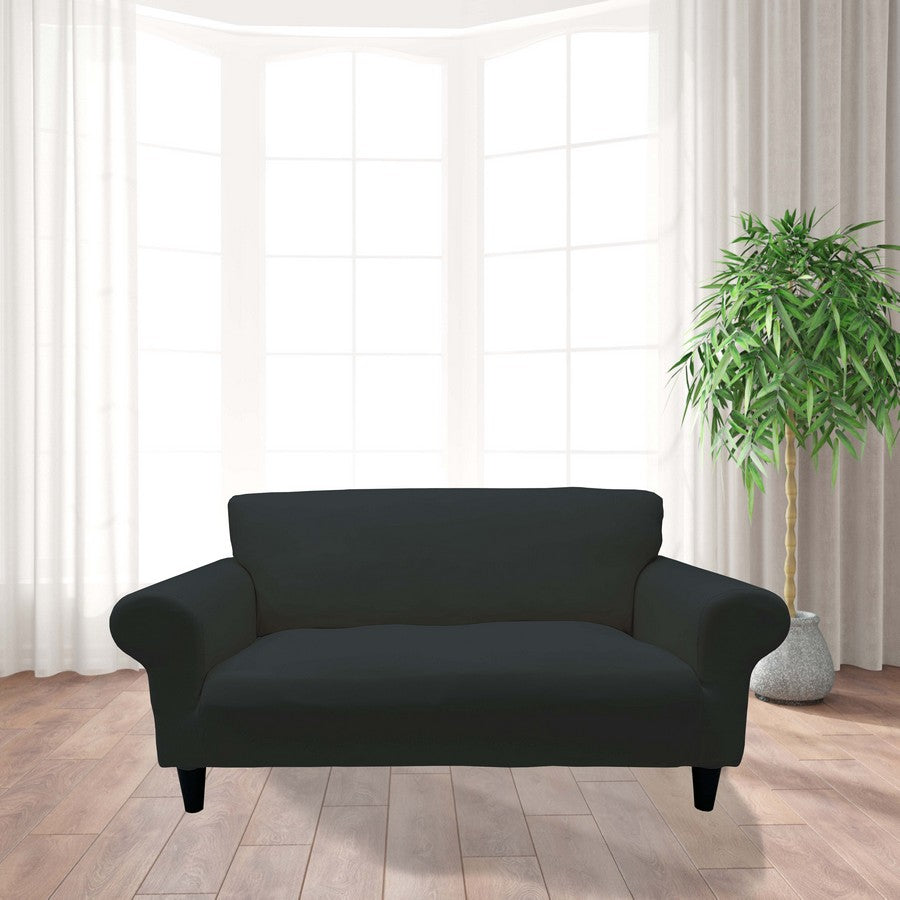 Honeycomb Fabric Loveseat Couch Cover Smoke Color