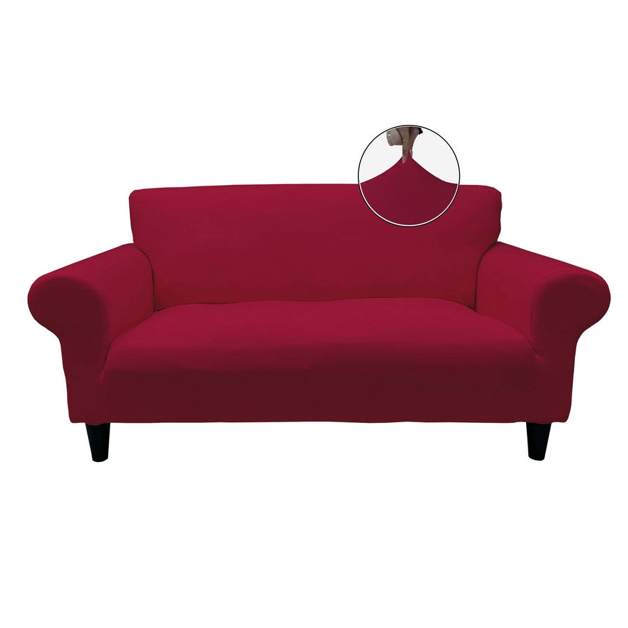 Honeycomb Fabric Loveseat Couch Cover Fuchsia Color