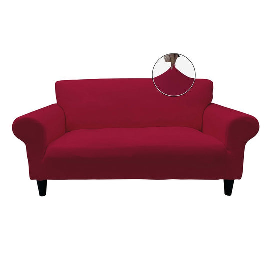 Honeycomb Fabric Loveseat Couch Cover Fuchsia Color