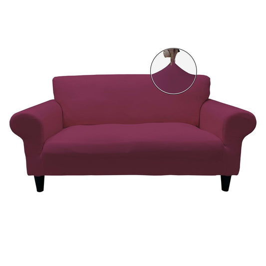 Honeycomb Fabric Loveseat Couch Cover Rose Color
