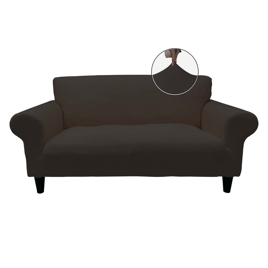 Honeycomb Fabric Loveseat Couch Cover Brown Color