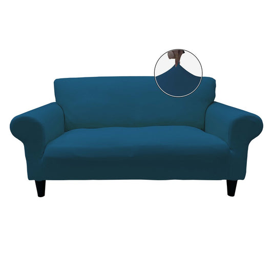 Honeycomb Fabric Loveseat Couch Cover Deep Teal Color