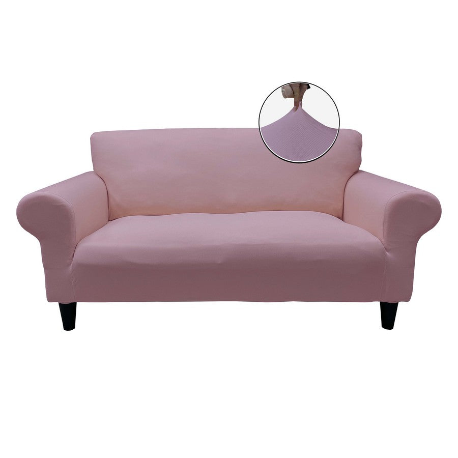 Honeycomb Fabric Loveseat Couch Cover Dusty Pink Color