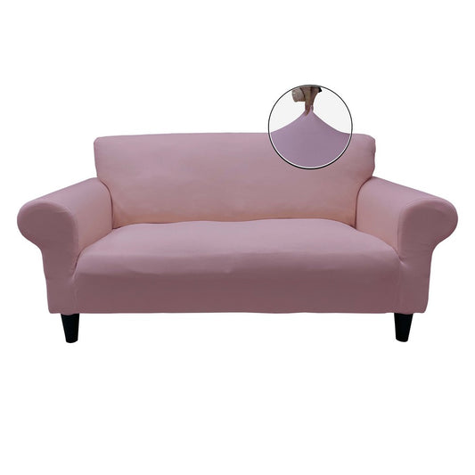 Honeycomb Fabric Loveseat Couch Cover Dusty Pink Color