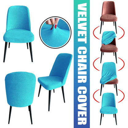 Our Velvet Fabric Living Room Chair Covers Turquoise Color