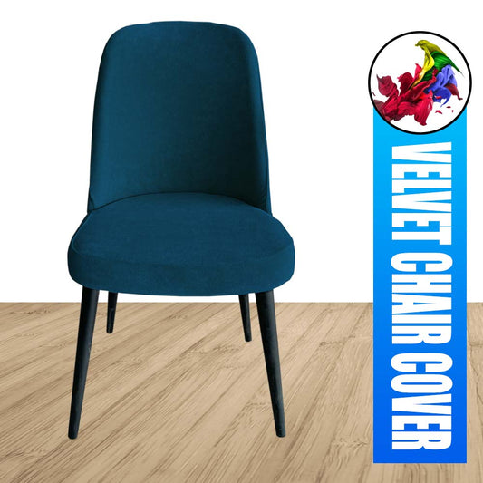 Our Velvet Fabric Living Room Chair Covers Deep Teal Color