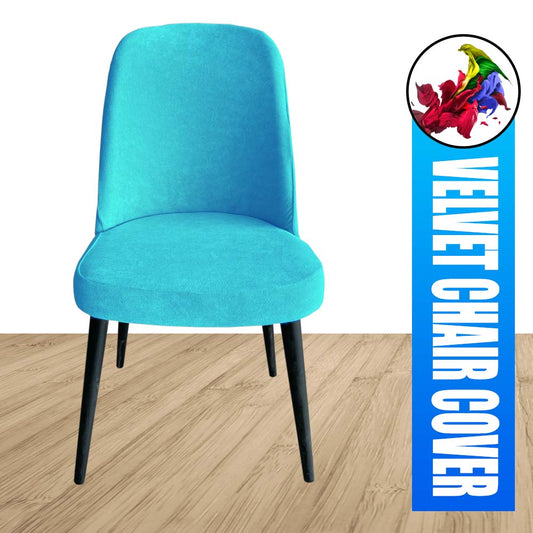 Our Velvet Fabric Living Room Chair Covers Turquoise Color