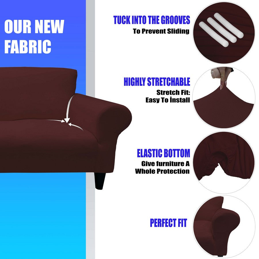 Honeycomb Fabric Sofa Cover Plum Color