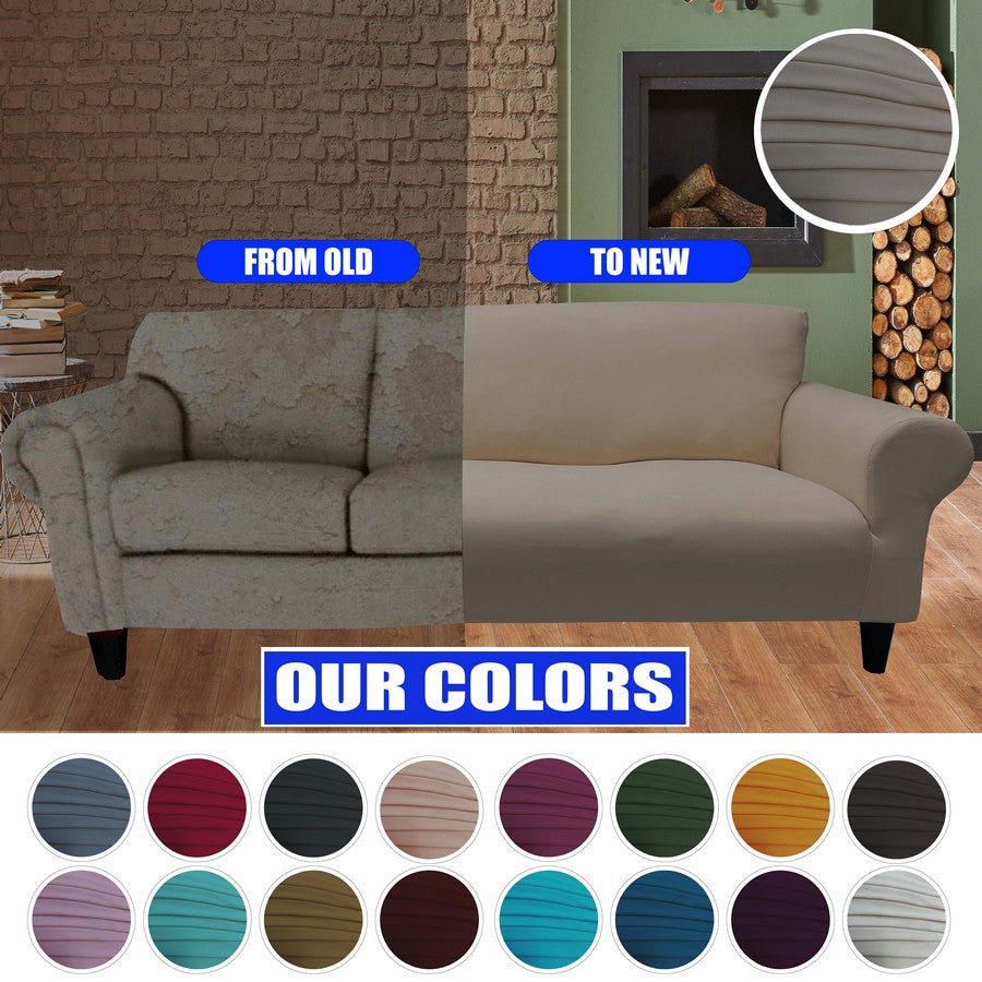 Honeycomb Fabric Sofa Cover Mink Color