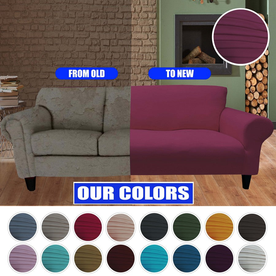 Honeycomb Fabric Sofa Cover Rose Color