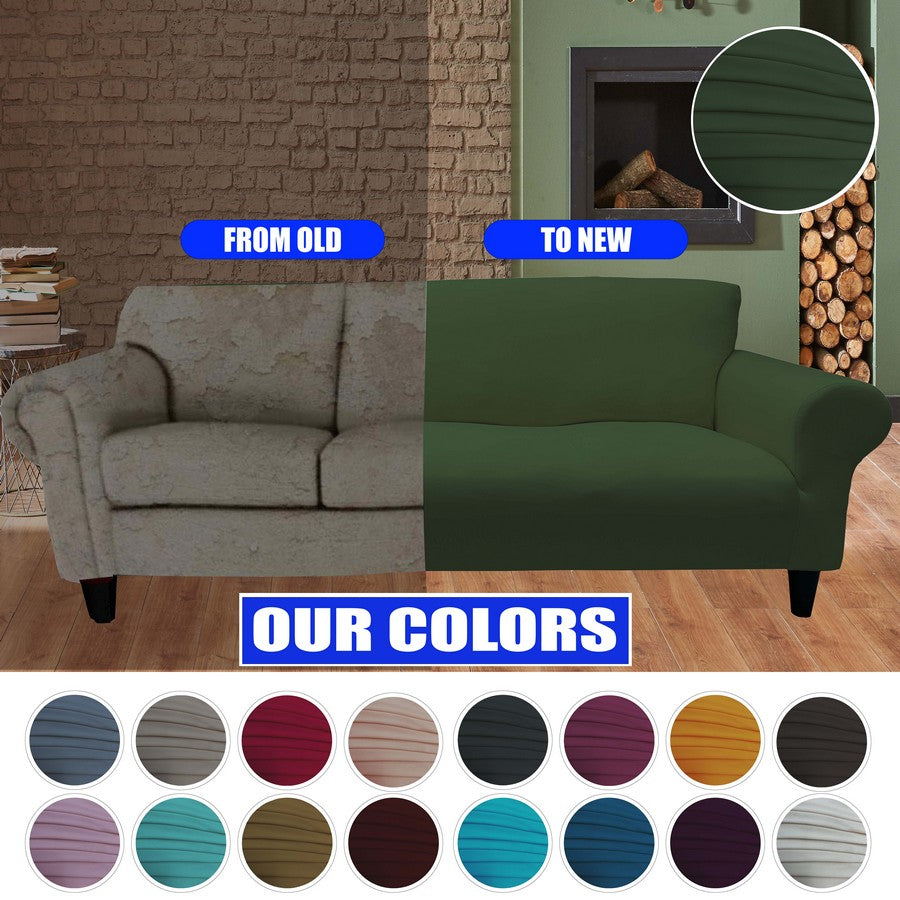 Honeycomb Fabric Sofa Cover Khaki Color