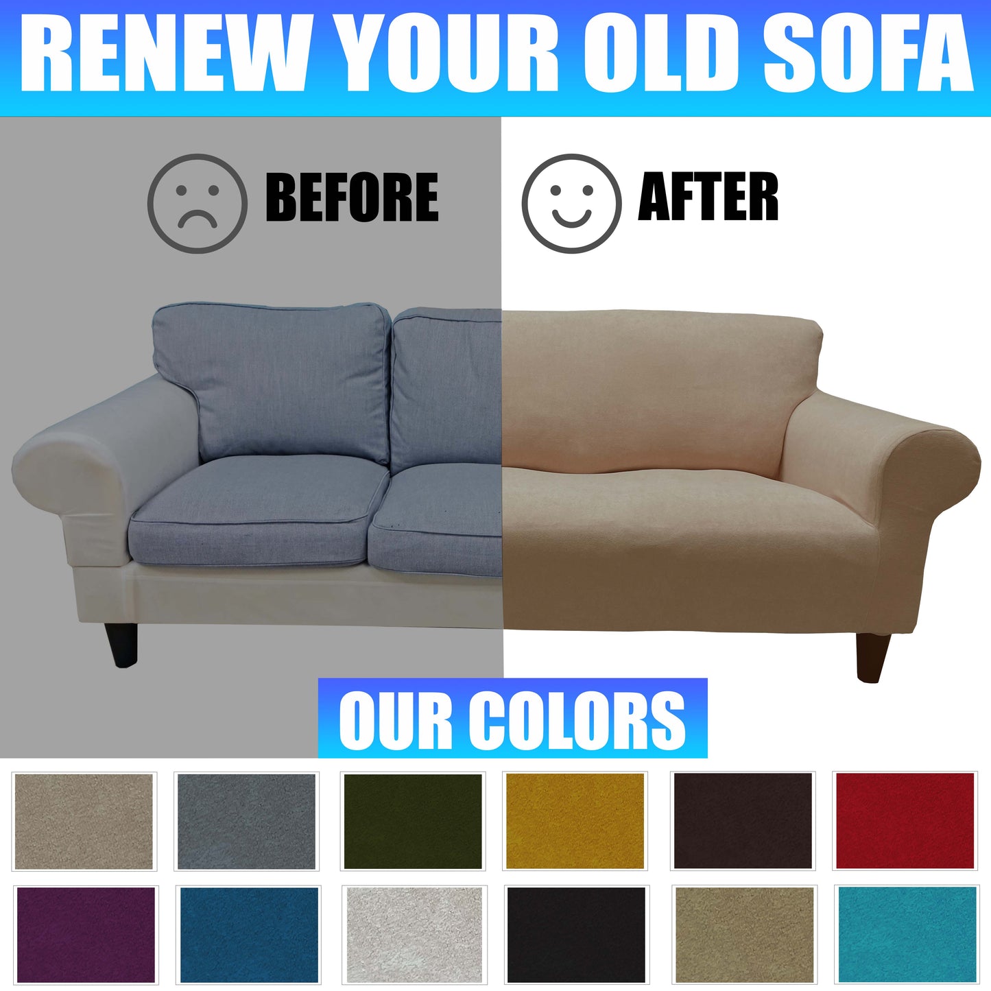 Our Velvet Fabric Sofa Cover Mink Color