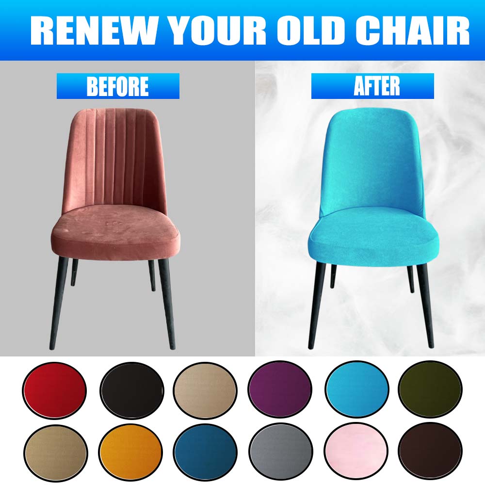 Our Velvet Fabric Living Room Chair Covers Turquoise Color