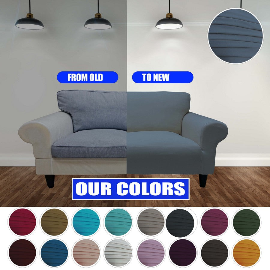 Honeycomb Fabric Loveseat Couch Cover Grey Color