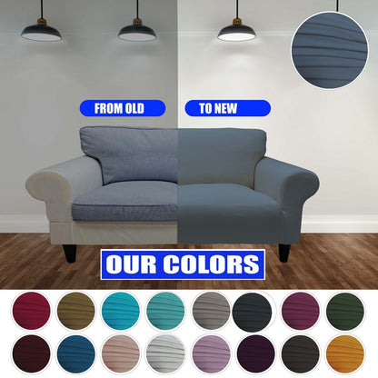 Honeycomb Fabric Loveseat Couch Cover Grey Color