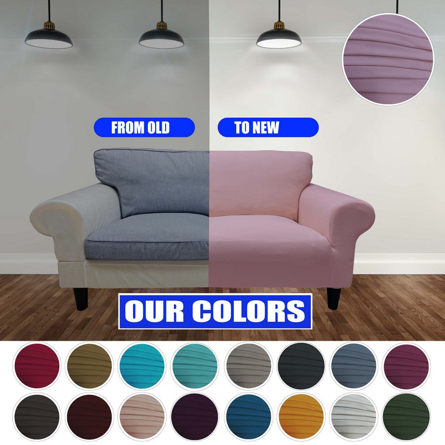 Honeycomb Fabric Loveseat Couch Cover Dusty Pink Color
