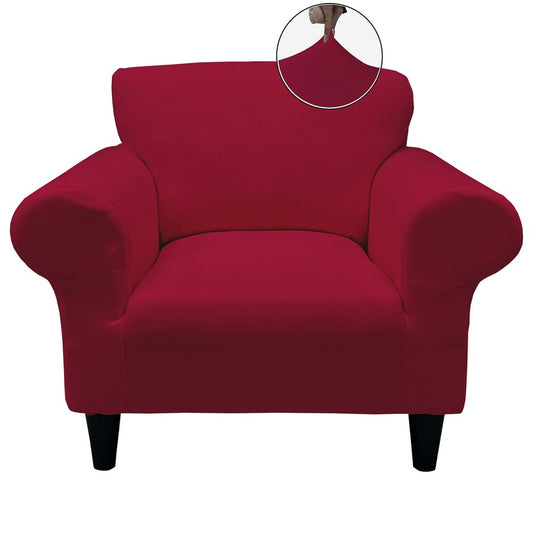 Honeycomb Fabric 1 Seater Armchair Couch Cover Fuchsia Color