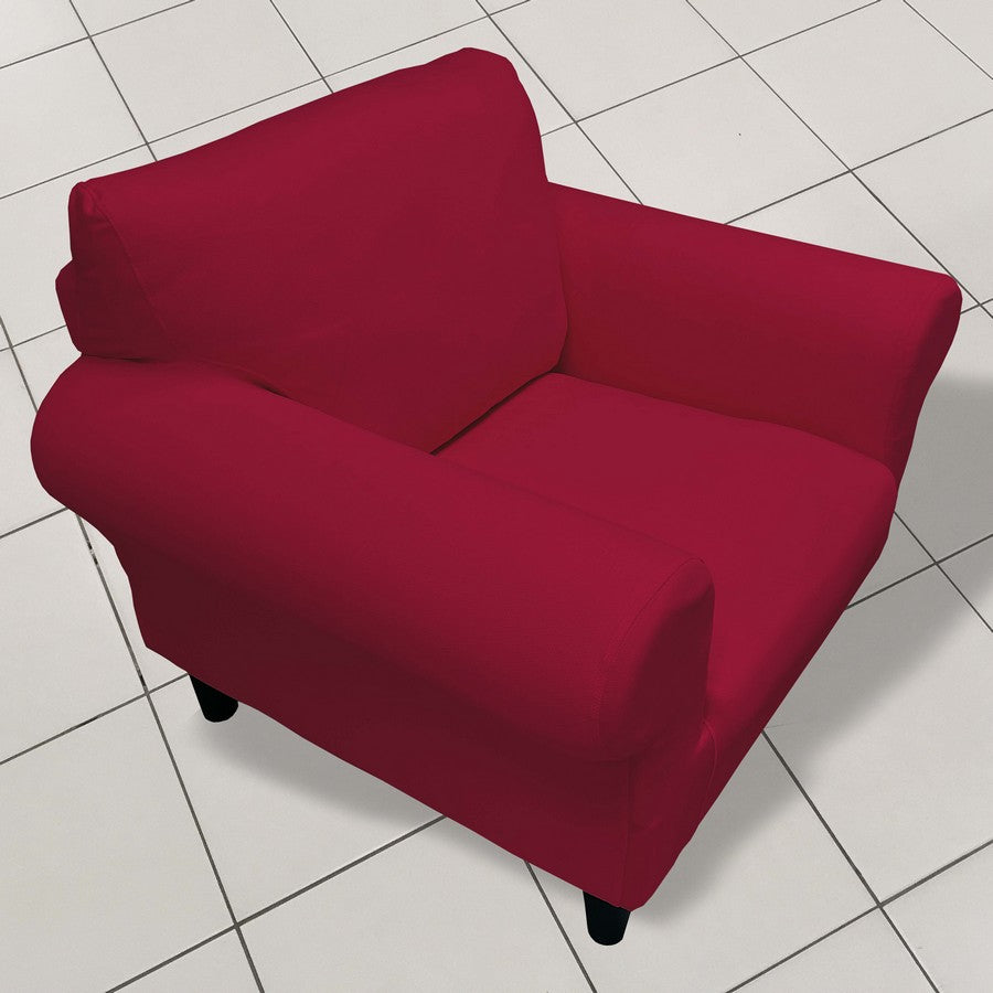 Honeycomb Fabric 1 Seater Armchair Couch Cover Fuchsia Color