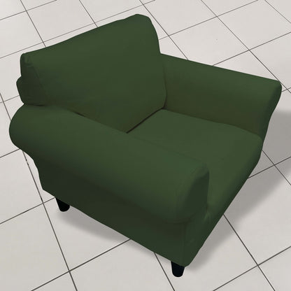 Honeycomb Fabric 1 Seater Armchair Couch Cover Khaki Color
