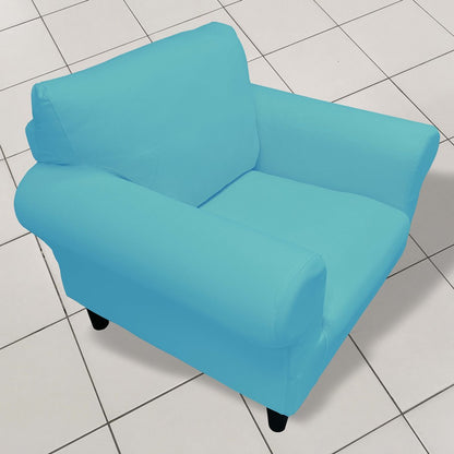 Honeycomb Fabric 1 Seater Armchair Couch Cover Turquoise Color