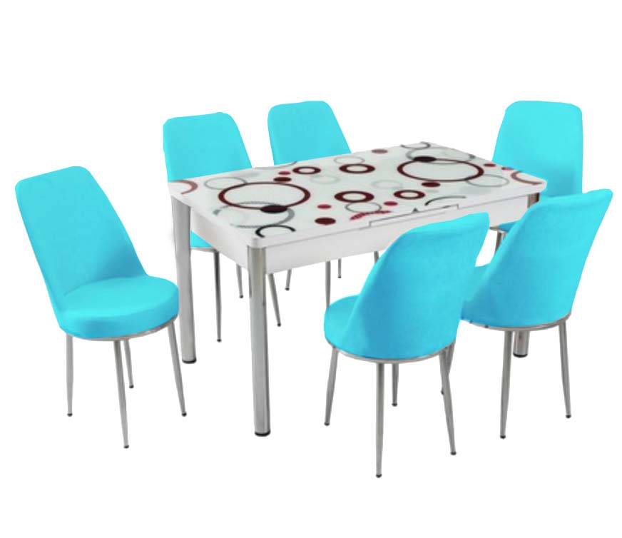 Our Velvet Fabric Dining Chair Covers Turquoise Color