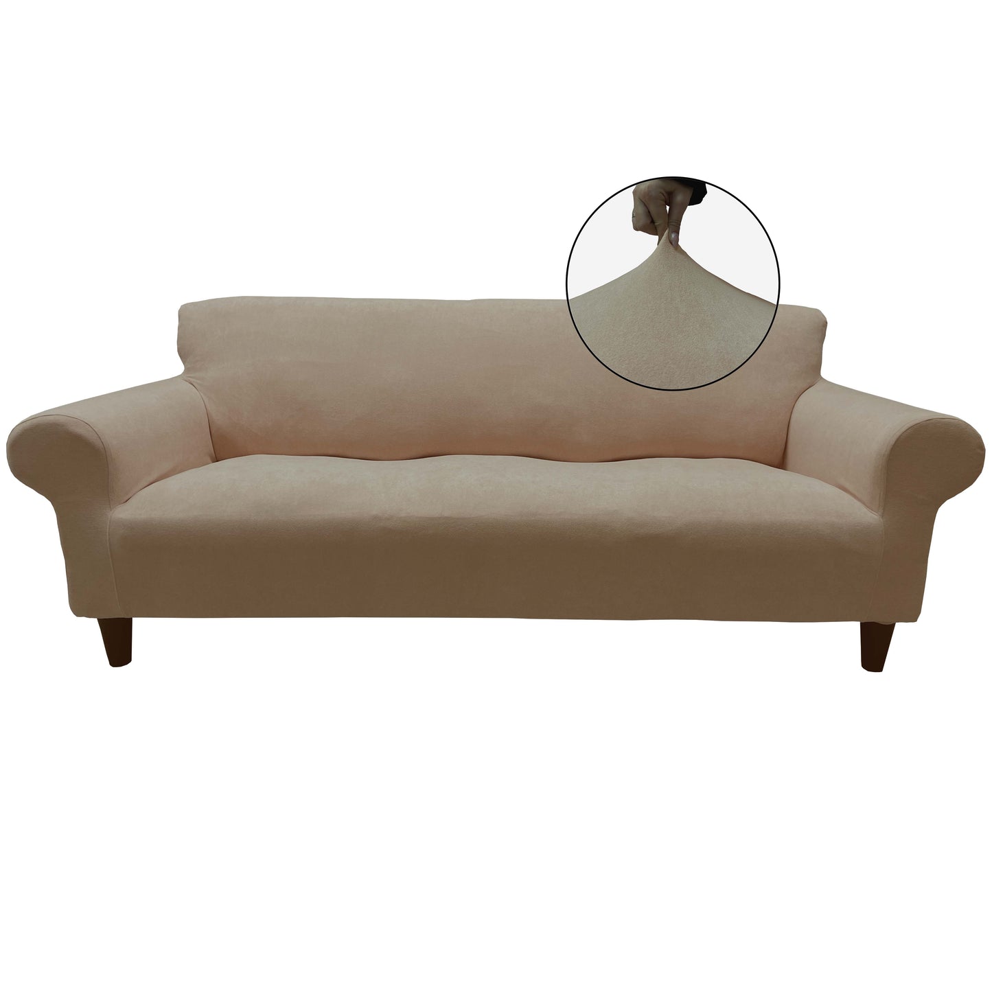 Our Velvet Fabric Sofa Cover Mink Color