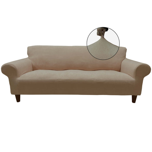 Our Velvet Fabric Sofa Cover Mink Color