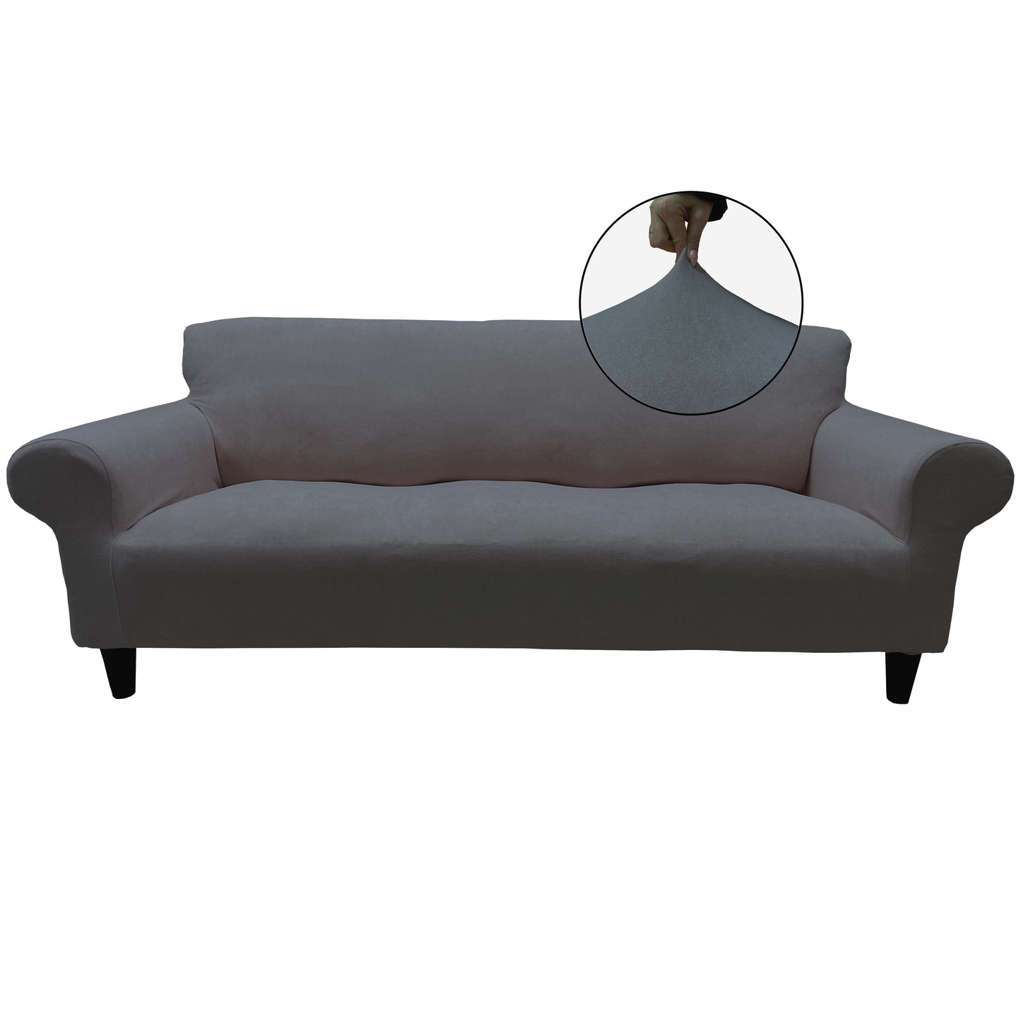 Our Velvet Fabric Sofa Cover Grey Color