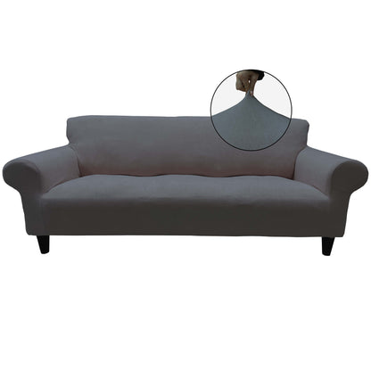 Our Velvet Fabric Sofa Cover Grey Color