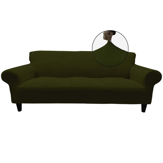 Our Velvet Fabric Sofa Cover Khaki Color