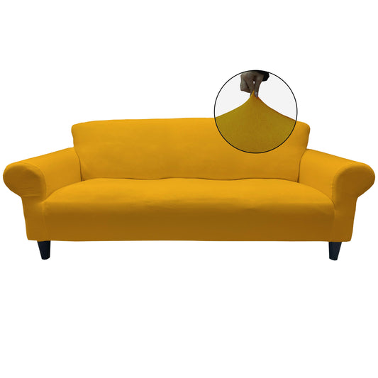 Our Velvet Fabric Sofa Cover Mustard Color