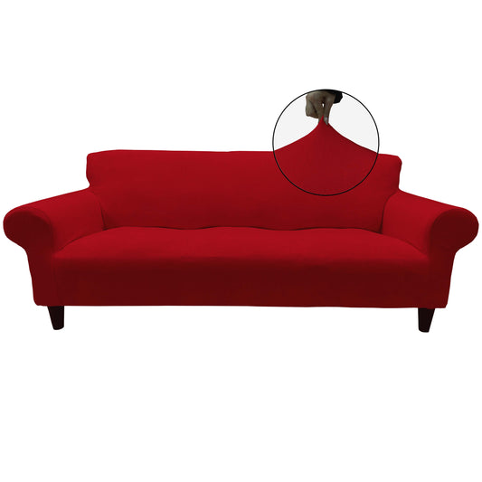 Our Velvet Fabric Sofa Cover Red Color