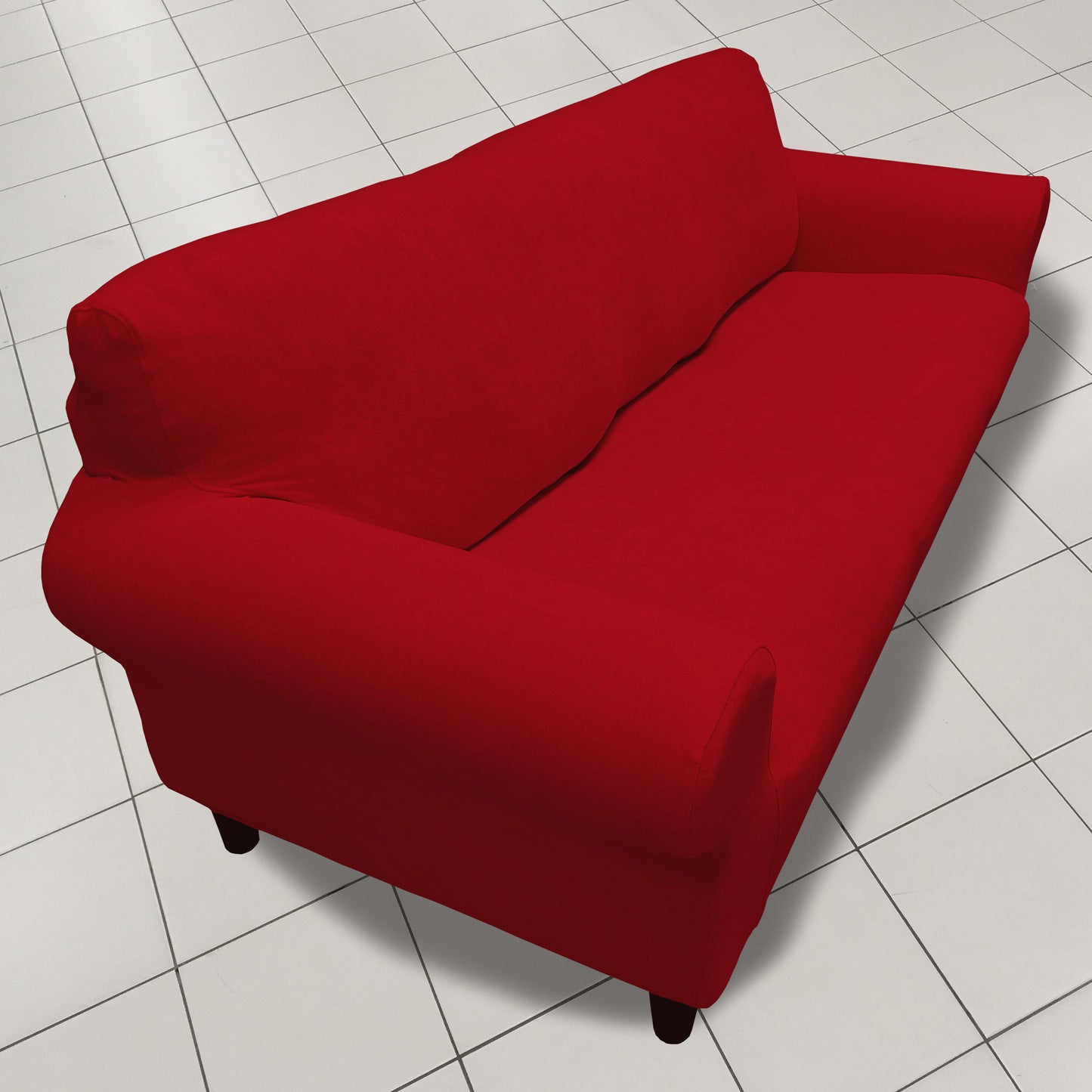 Our Velvet Fabric Sofa Cover Red Color