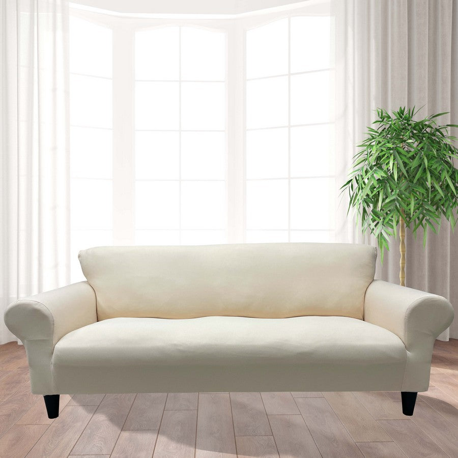 Honeycomb Fabric Sofa Cover Cream Color