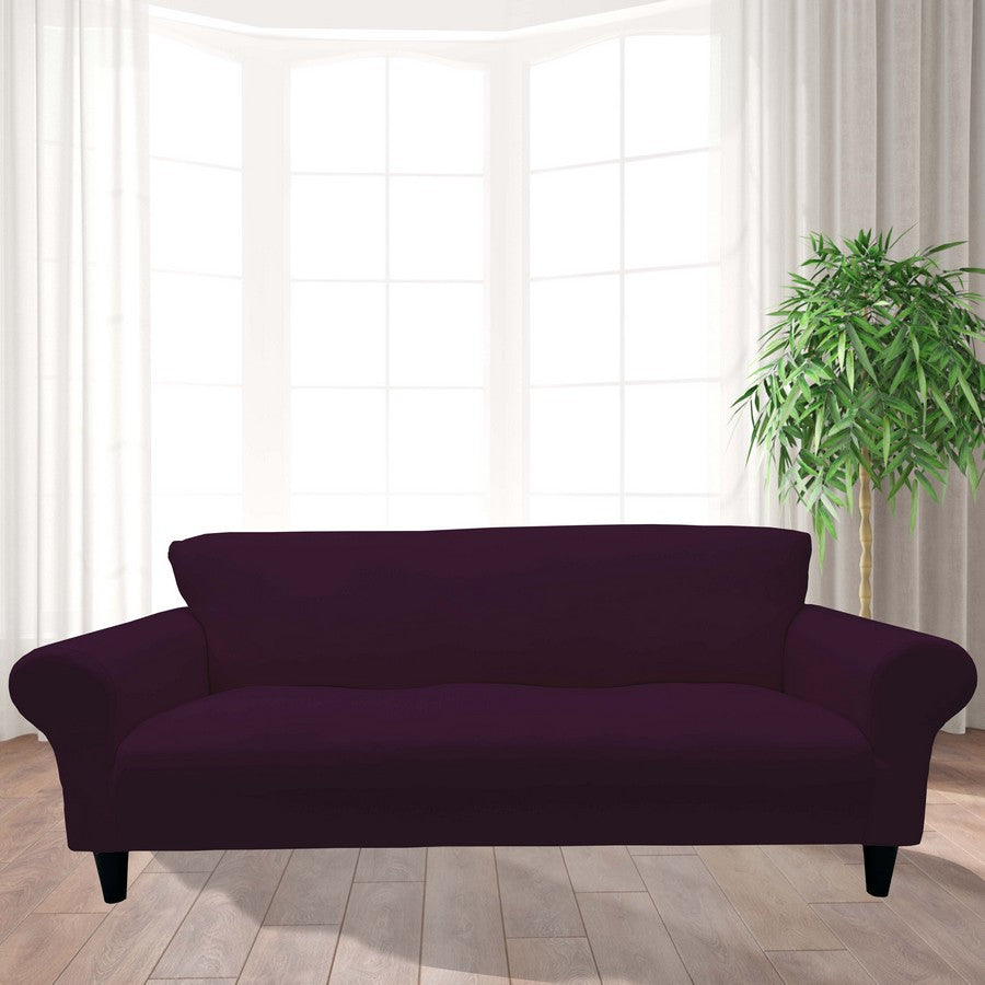 Honeycomb Fabric Sofa Cover Purple Color
