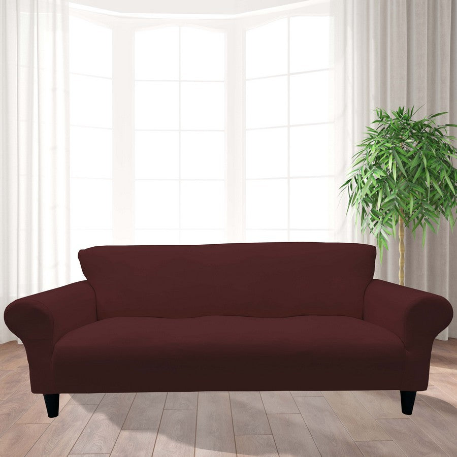 Honeycomb Fabric Sofa Cover Plum Color