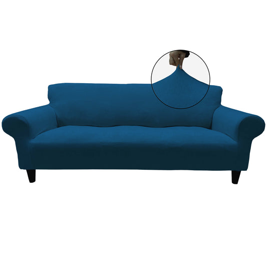 Our Velvet Fabric Sofa Cover Deep Teal Color